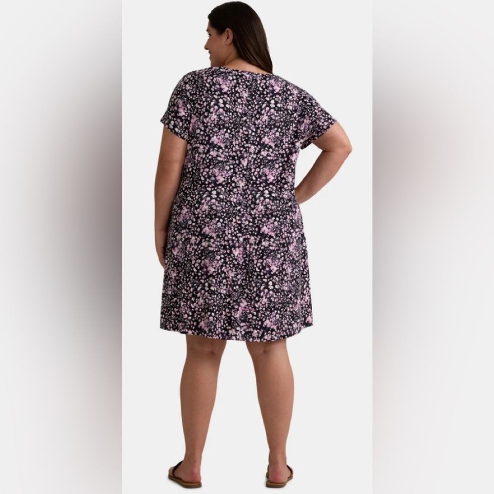 TERRA & SKY Womens Dress Size 4X 28W-30W Swing Loose Style Pockets New - Picture 2 of 5